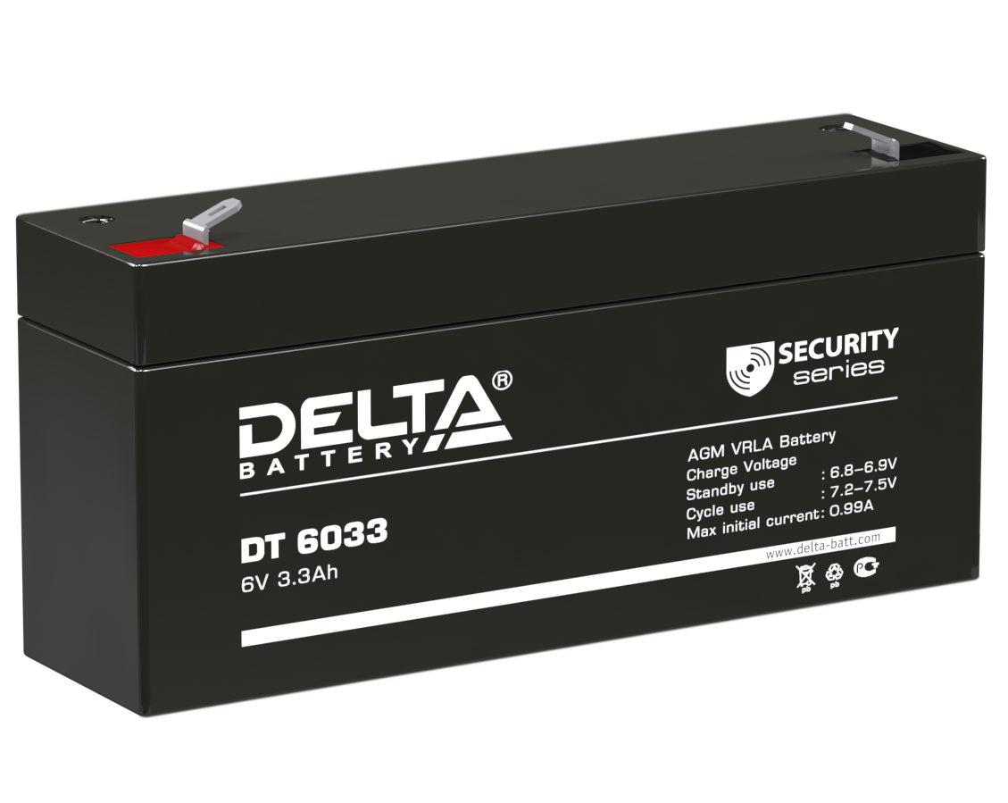 Аккумуляторная батарея DT 6033 (125) ∙ Аккумулятор 6В 3,3 А∙ч